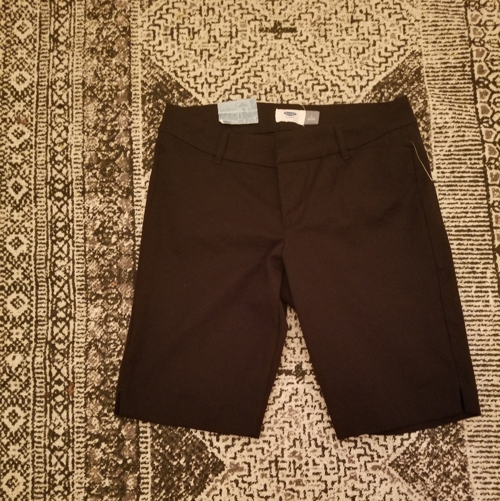 Black Dress Bermuda Shorts